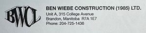 Ben Wiebe logo